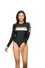 BE KIND STRIPED ONE PIECE RASHGUARD